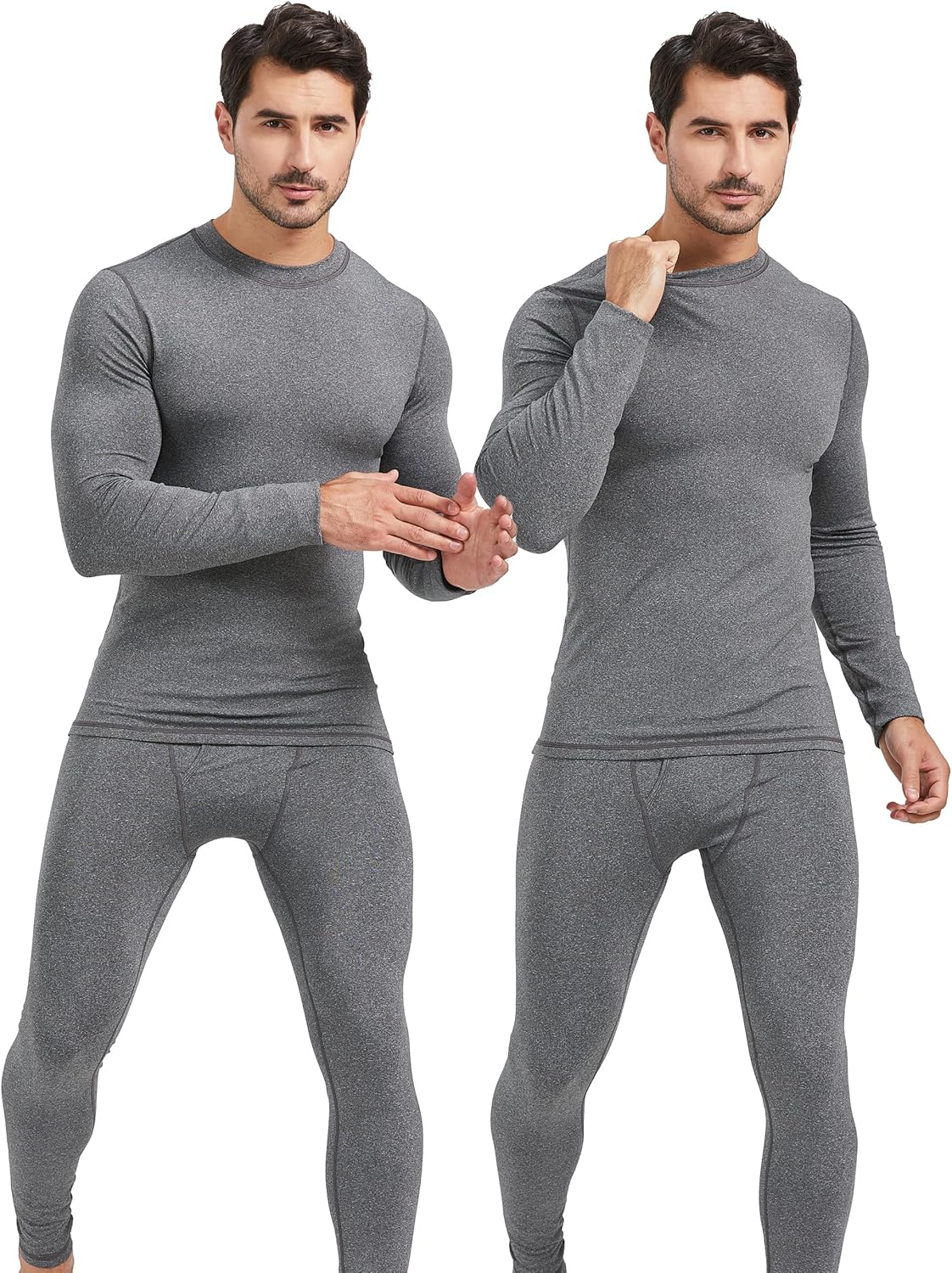 UNIQUEBLLA Long Johns Thermal Underwear Set for Men Thermal Base Layer Cold Weather Bottom Top