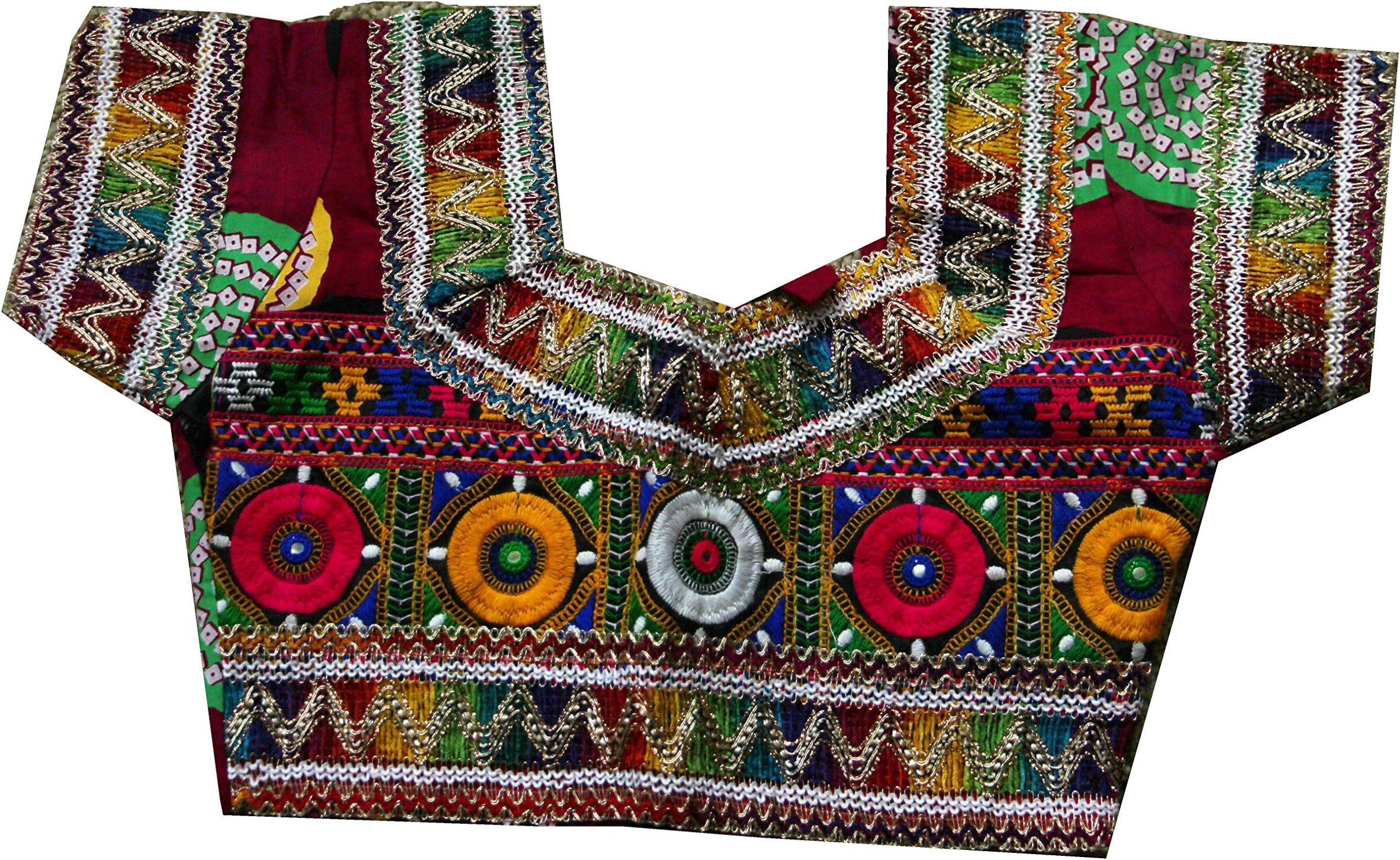 Designer Garba Lehenga Chaniya Choli Cotton Marron And Black Size 9 Years