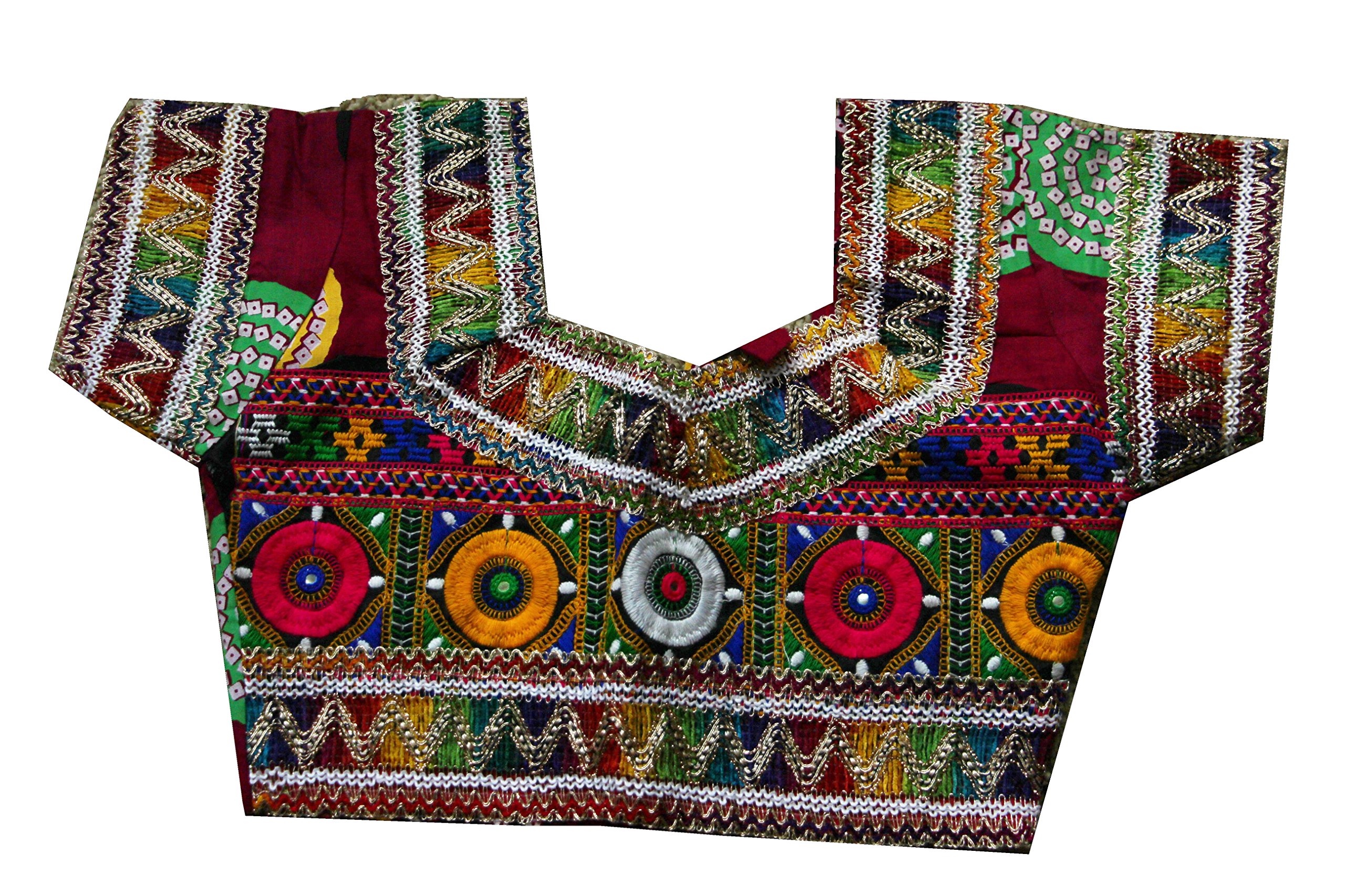 Designer Garba Lehenga Chaniya Choli Cotton Marron And Black Size 9 Years