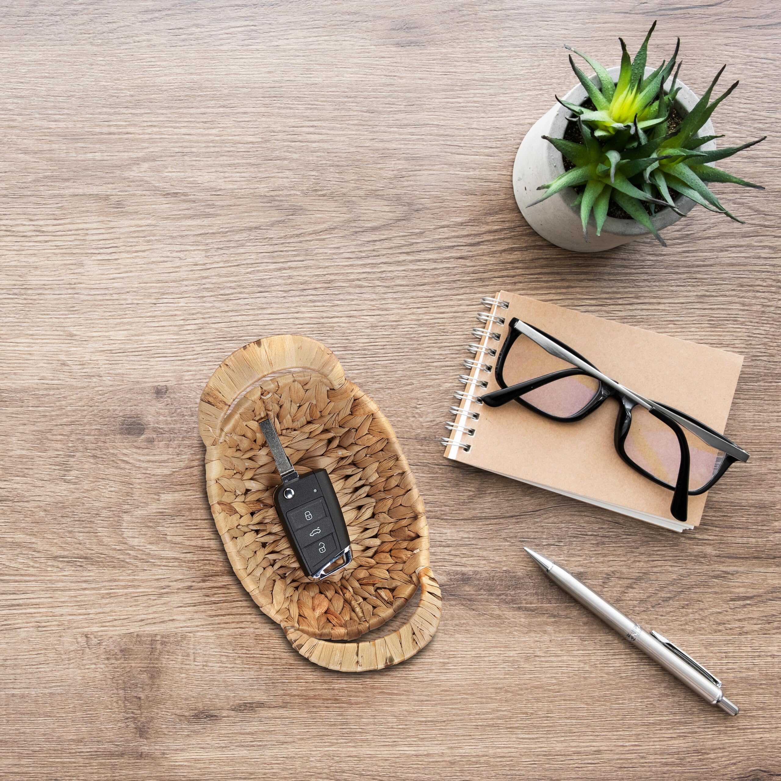 Cesto Portaoggetti In Giacinto D'acqua - Stile Vimini | Per Bagno, Camera O Soggiorno - Foto 1