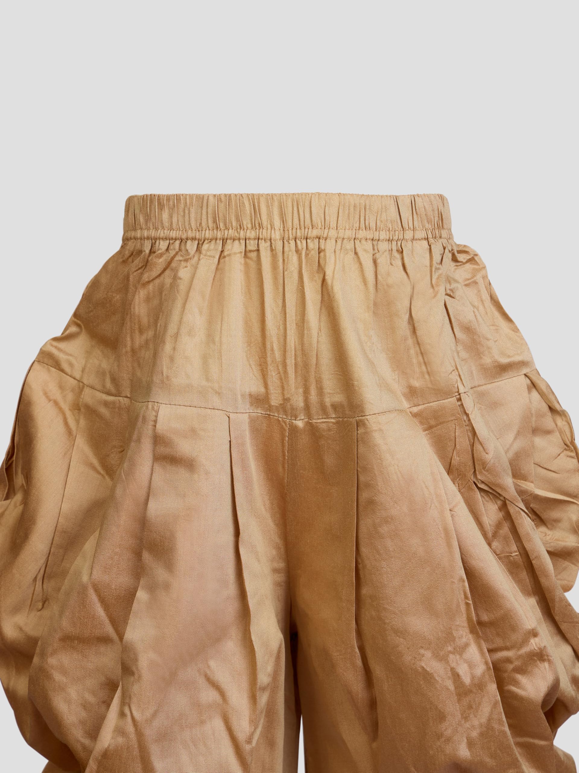 JBN Creation Zestaw spodni Kurta i Dhoti dla dzieci, mieszanka złota i jedwabiu (VASBK023GOnCDRG, 7-8 lat)