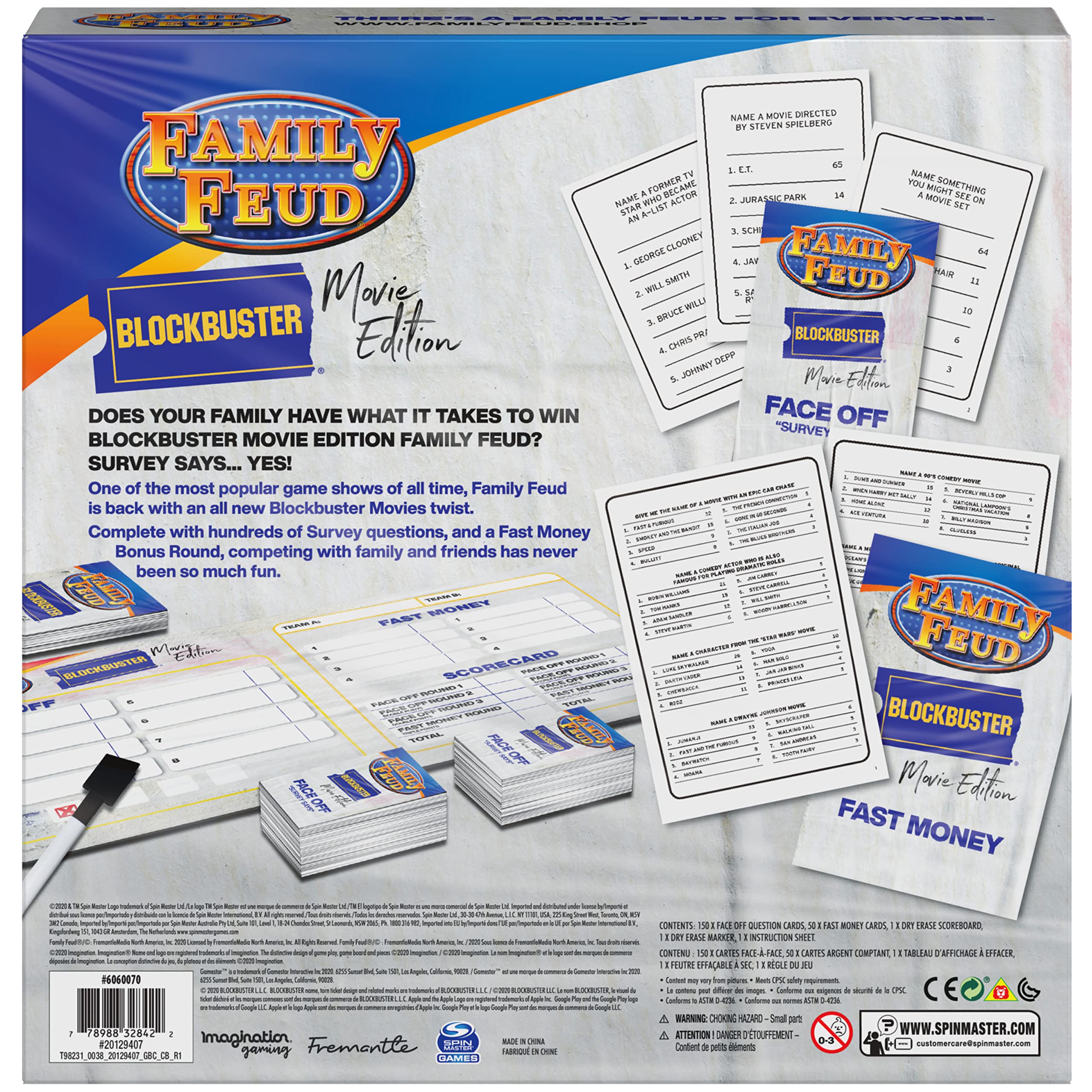 Family Feud Blockbuster, Party Quiz Board Game, for Adults and Kids Ages 12 and up
