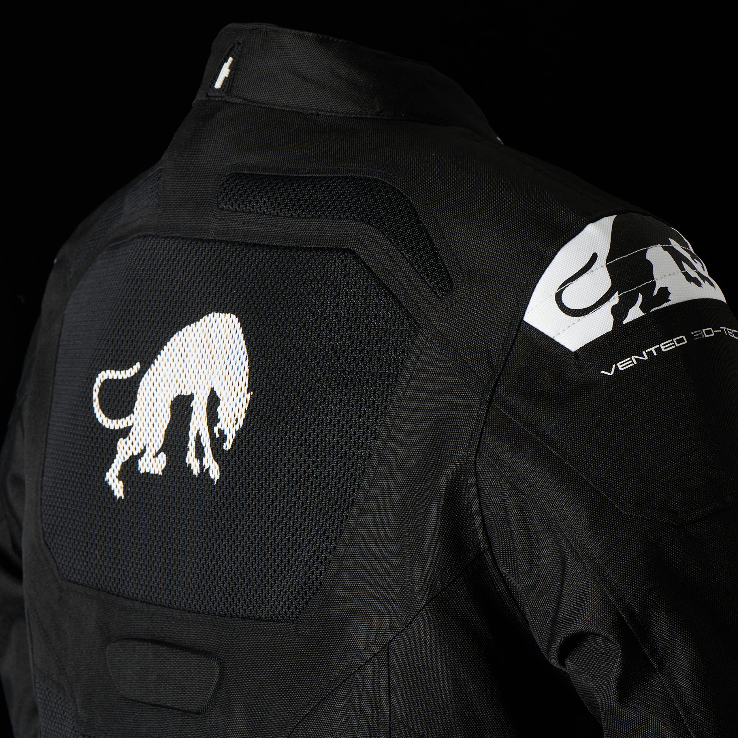Furygan Veste de moto homme ATOM VENTED EVO - Protection avancée des épaules et des coudes D3O - Respirante - Manches réglables - Noir-Blanc - 3XL