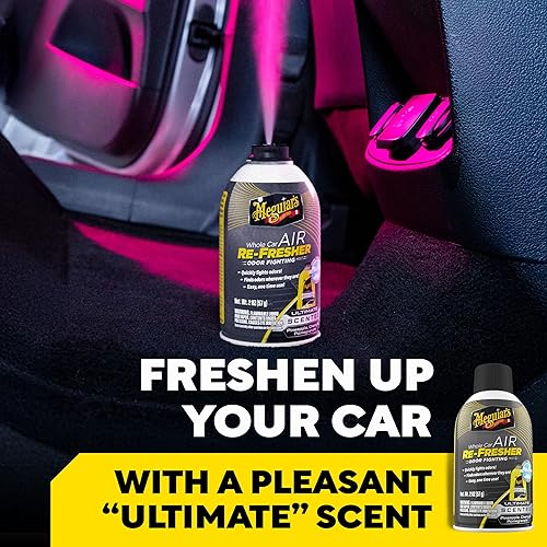 Vista 53 de Meguiar's - Aromatizante en aerosol para automóvil, elimina los olores fuertes del vehículo, aroma a brisa de verano (Summer Breeze), atomizador