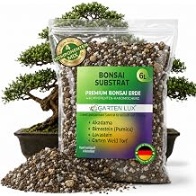 Garden Lux Premium Bonsai Substrate - 6L 4-Component Bonsai Soil - Fast Drainage Soil for Growing and Transplanting Plants - Especially for Ficus Maple Willow and Conifirs