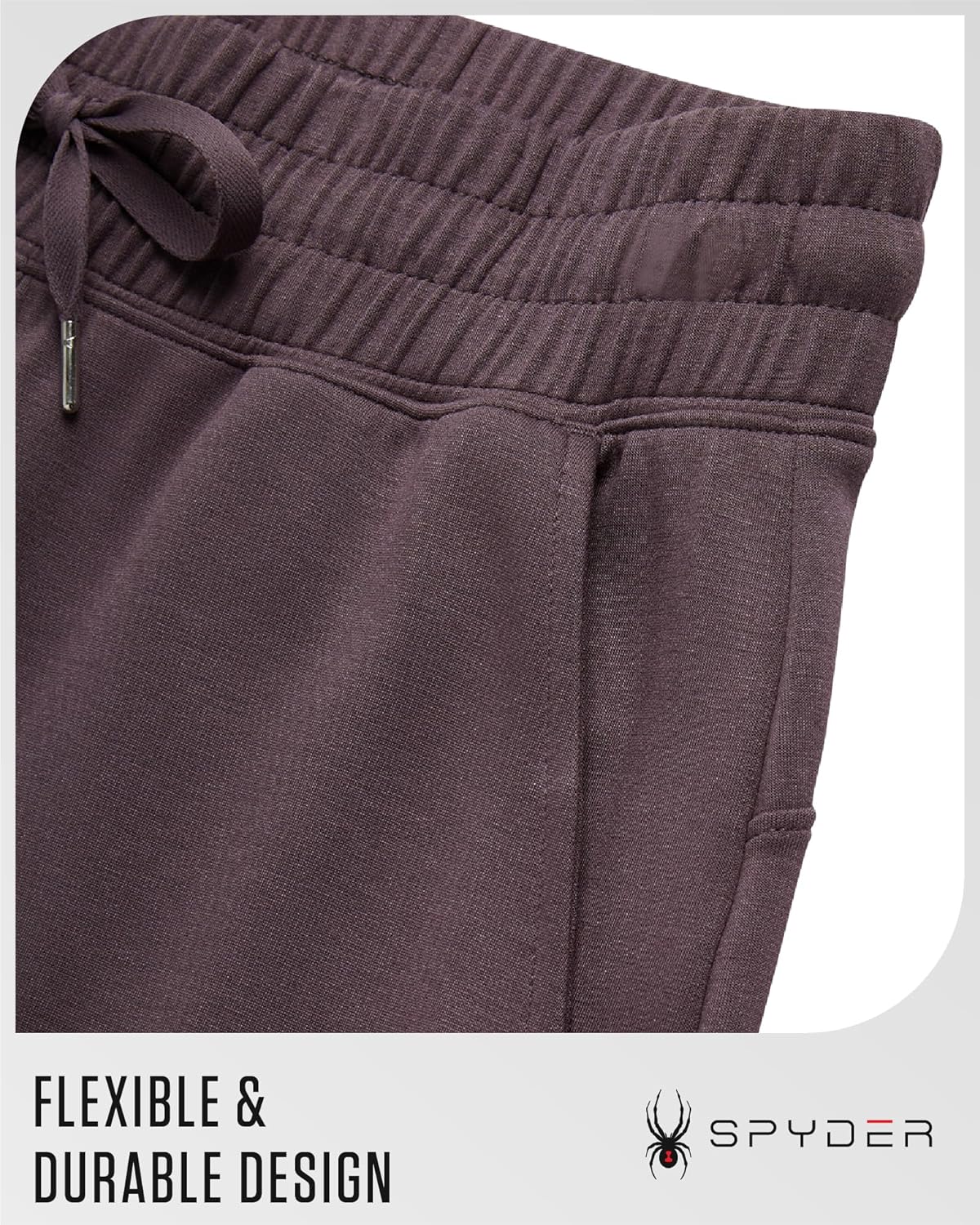 Spyder Womens Pants - Double Knit Wide Leg Pants Woman with Pockets Drawstring Waistband Joggers Sweatpants Women - Image 5