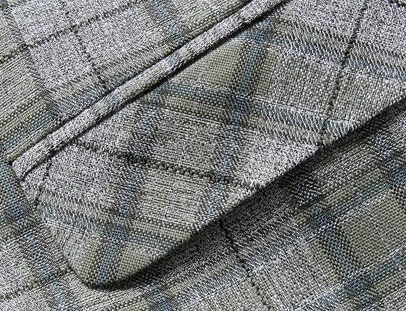 MOGU Mens Three Piece Slim Fit Plaid Suit Blazer Jacket+Vest+Pants
