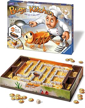 Ravensburger Bugs in the Kitchen Board Game for Kids Age 6 Years and Up - 2 to 4 Players - Catch the Hexbug Nano