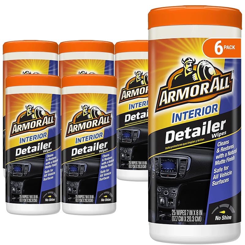 Lenços de Limpeza e Proteção para Interior Automotivo Armor All com Fragrância Cítrica, 150 unidades