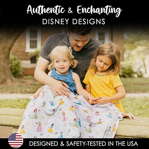 Miniatura 5 de Milk Snob Manta para envolver bebés Disney Princesa para niña, suave para recibir, manta de seguridad para la cama y para jugar, ropa de cama para