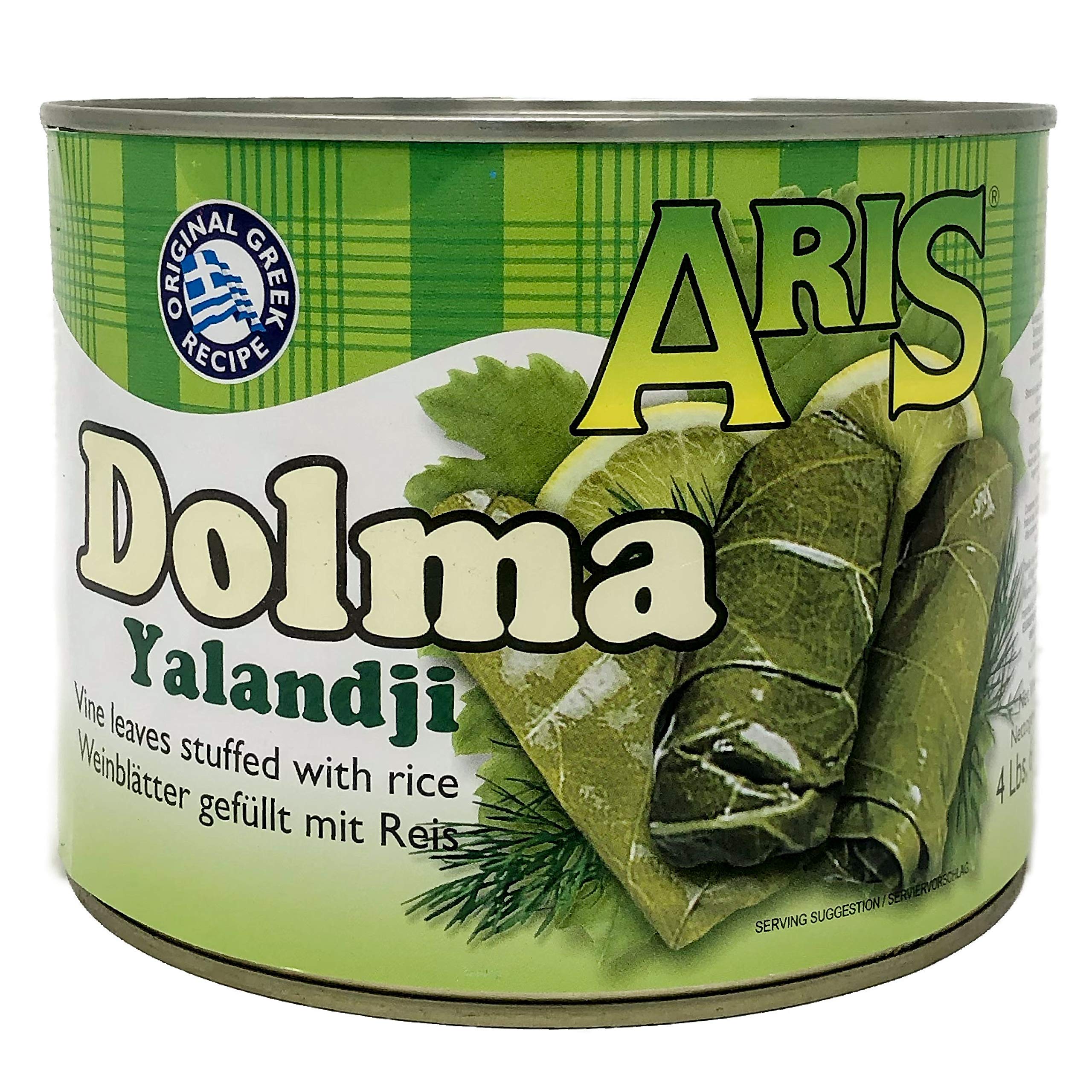 Buy Aris Dolmas Stuffed Grape Leaves, vine leaves stuffed with rice