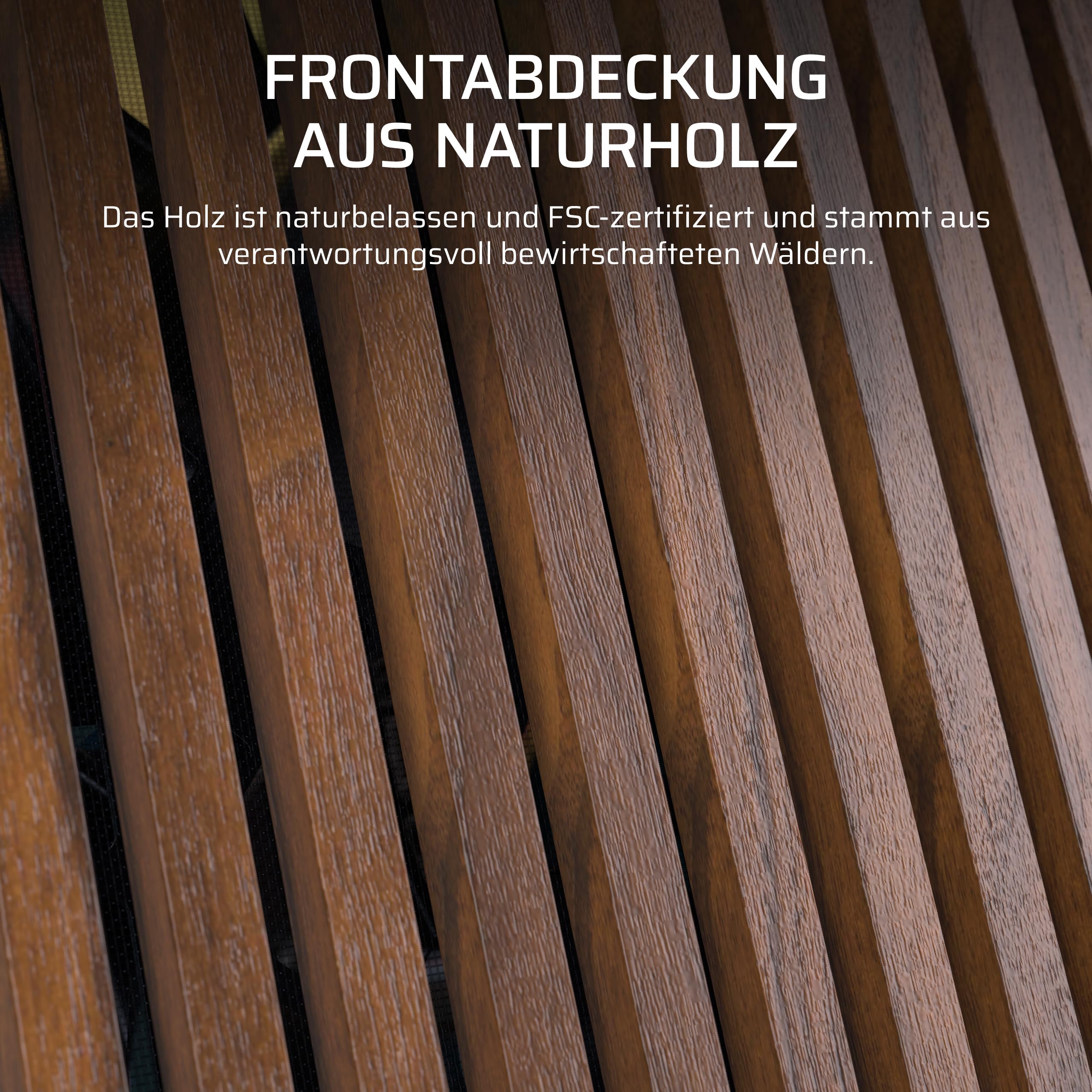 CORSAIR Frame 4000D Wood RS Mid-Tower-ATX-PC-Gehäuse – Schwarz & Walnuss | Modulares, Holzfrontpanel, 4x RS120 PWM-Lüfter Enthalten, InfiniRail-Lüfterhalterungssystem, GPU-Anti-Sag-Stabilisierungsarm