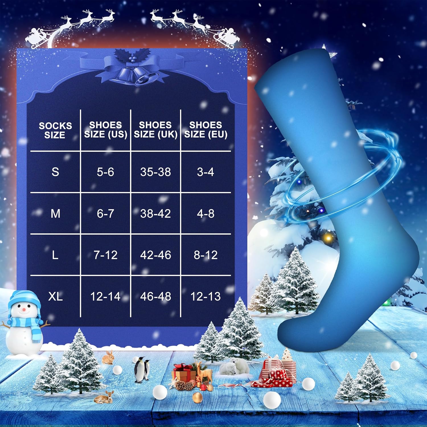 SNOW DEER Hunting Heated Socks with App Control for Men Women, Rechargeable Electric Heating Warm Sock for Motorcycle Hunting Ski Hiking Cold Winter Work - Image 6