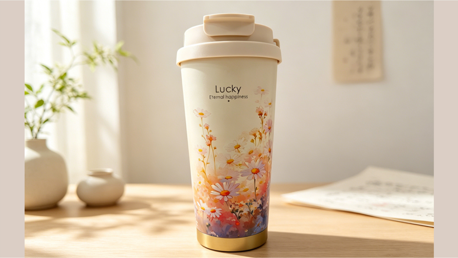 Amazon.co.jp: Kamiizumi タンブラー ストロー付き セラミック 蓋付き