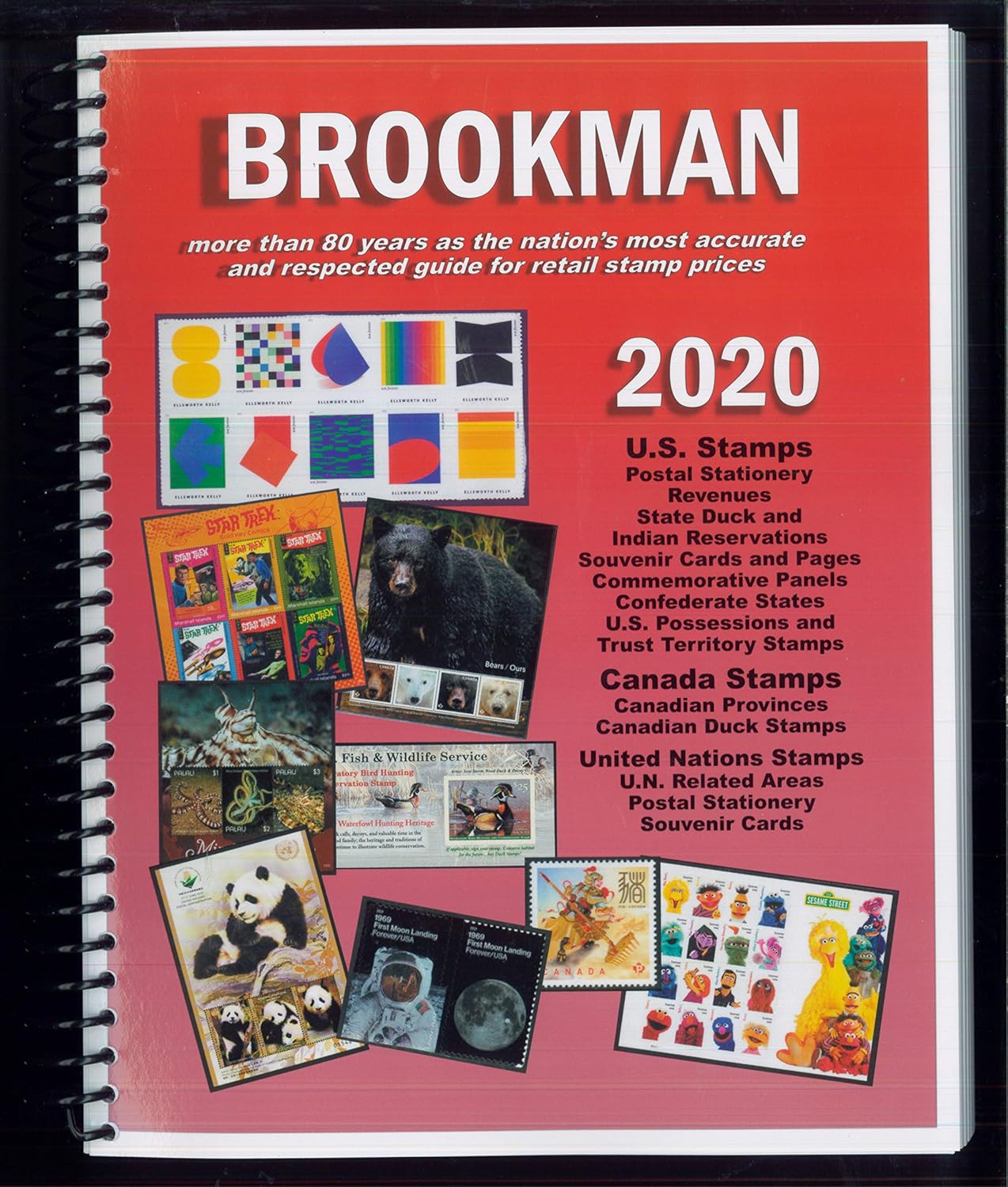 2020 Brookman Price Guide US Canada UN Stamps Catalogue Spiral Bound