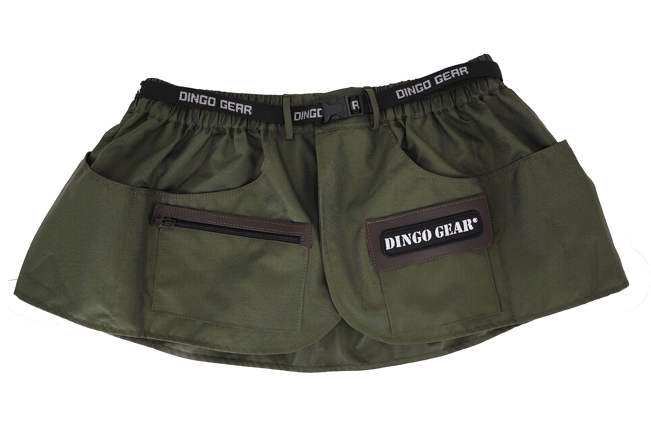 DINGO GEAR Tactical Dog Training Belt for Trainer, Handler, Many Pockets, Heavy Duty, Waterproof, Adjustable Waist 60-75 cm, Size S - Khaki (S02580)