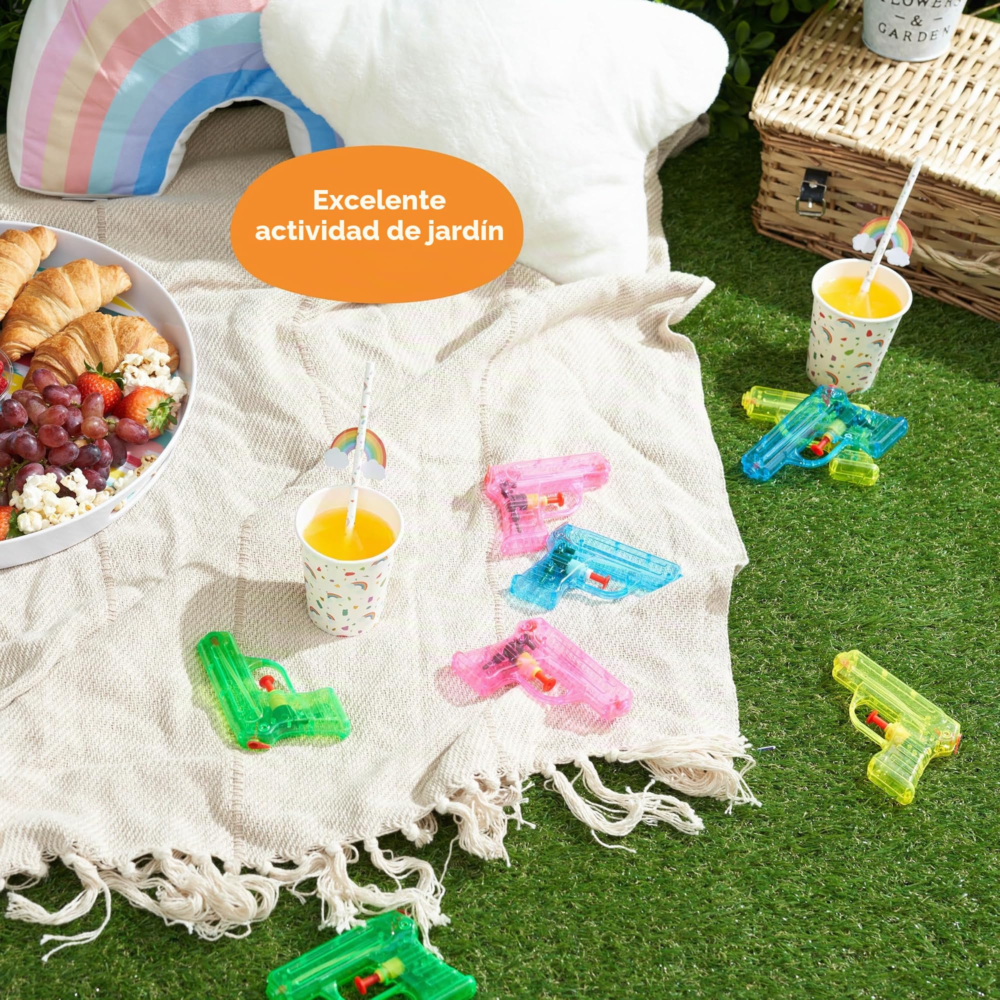 THE TWIDDLERS 20 Mini Pistolas de Agua para Niños (11 cm) - Set en 4 Colores Surtidos para Regalos de Fiesta, Juegos de Verano, Bolsas Sorpresa y Piñatas