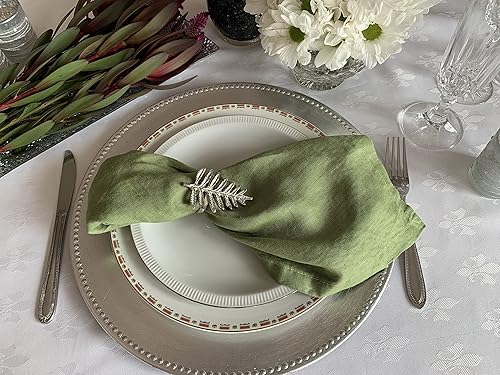 Miniatura 5 de Eight Owls - Servilletas de lino 100% francés puro, lavadas a la piedra, tamaño 18 x 18 pulgadas, juego de 4