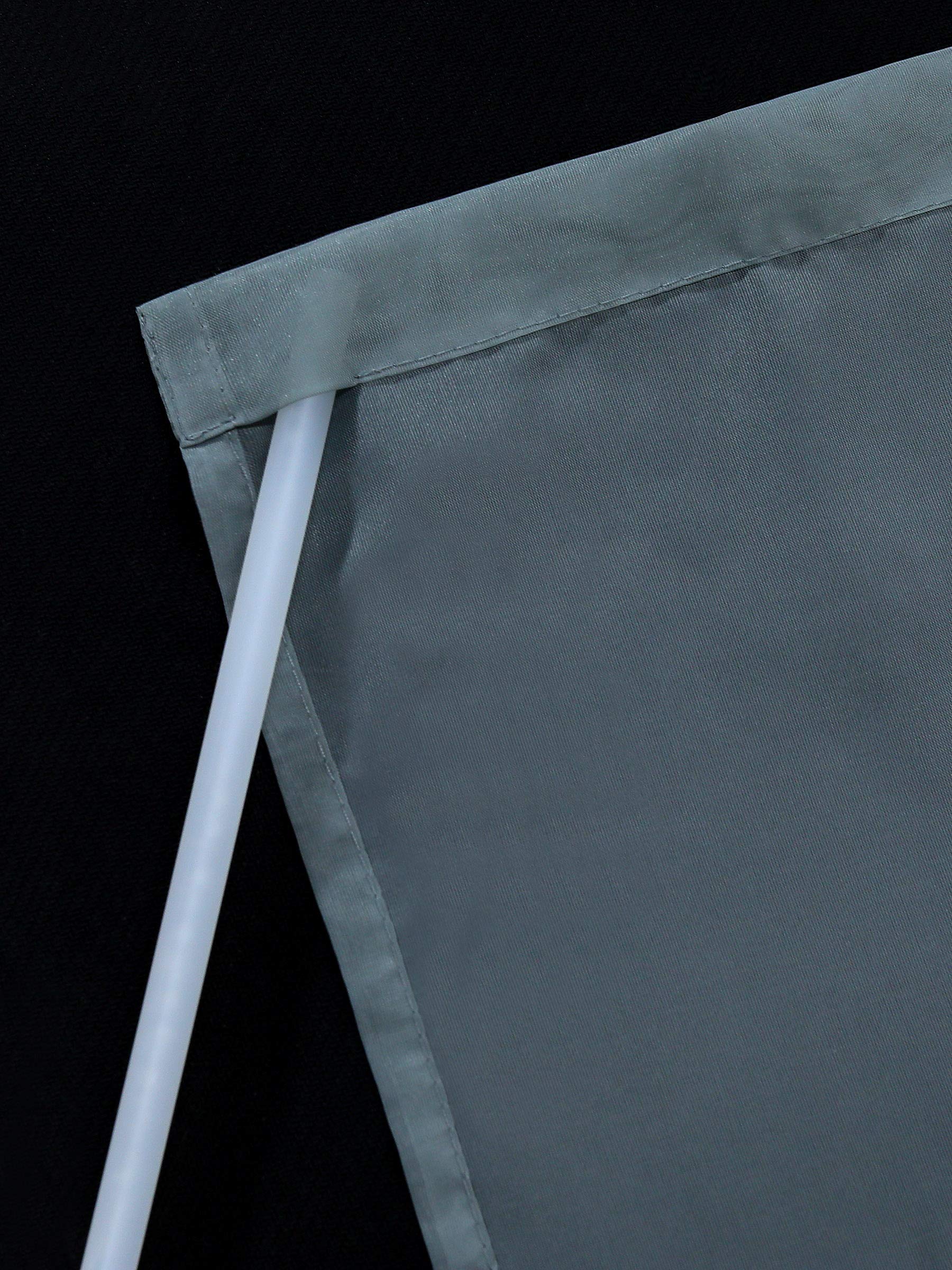 ESLIR Schiebegardinen Set 2er – Transparente Voile-Vorhänge In Grau, 57x145 Cm, Mit Klettband, 100% Polyester