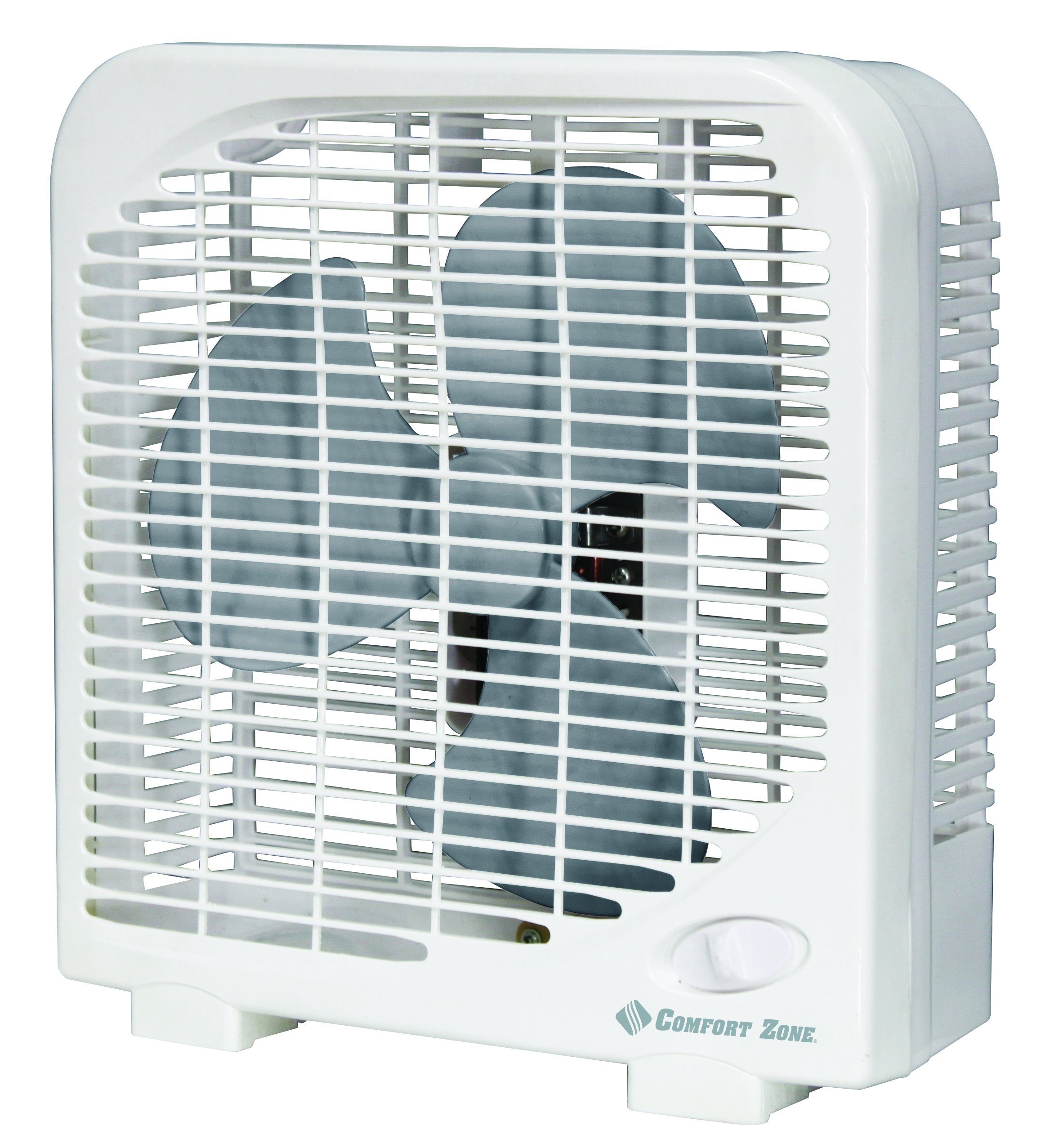 Amazon Com Ccc Comfort Zone 9 Inch Portable Box Fan 9 White Home Kitchen