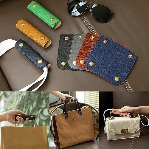 Miniatura 3 de Cockatoo Fundas de cuero con asa de bolso, protector de correa de agarre para bolsa de compras, bolsa de viaje, maleta, bolsa de mano, cartera y