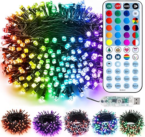 Miniatura 38 de Brizled Tira de luces que cambian de color, 98 pies, 300 luces LED RGB de Navidad, regulables, multifuncionales, luz de Navidad con control remoto