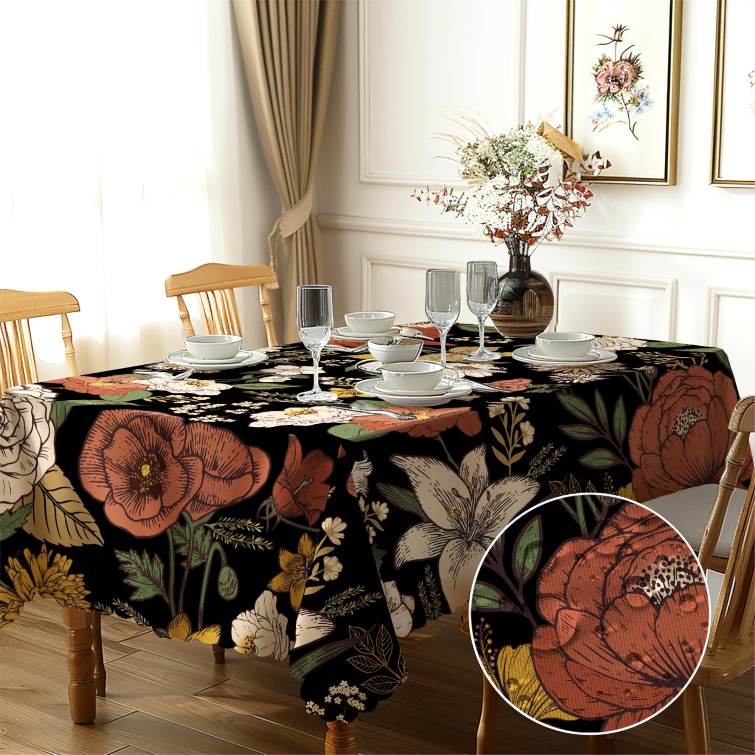 Flower Garden Vintage PaperTableCloth