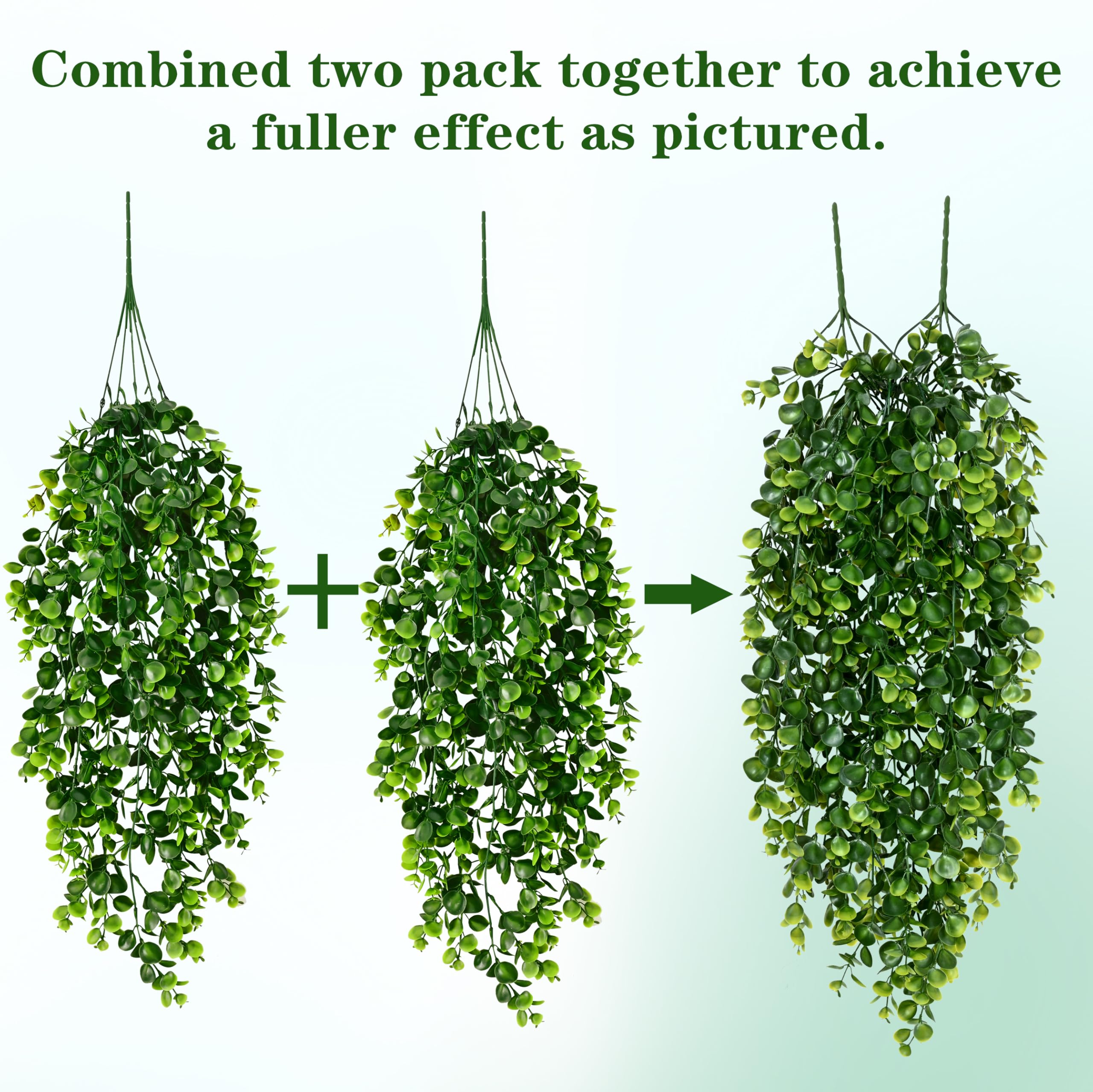 Snapklik.com : 4Pcs Fake Hanging Plants 2.7ft Fake Plants Eucalyptus ...