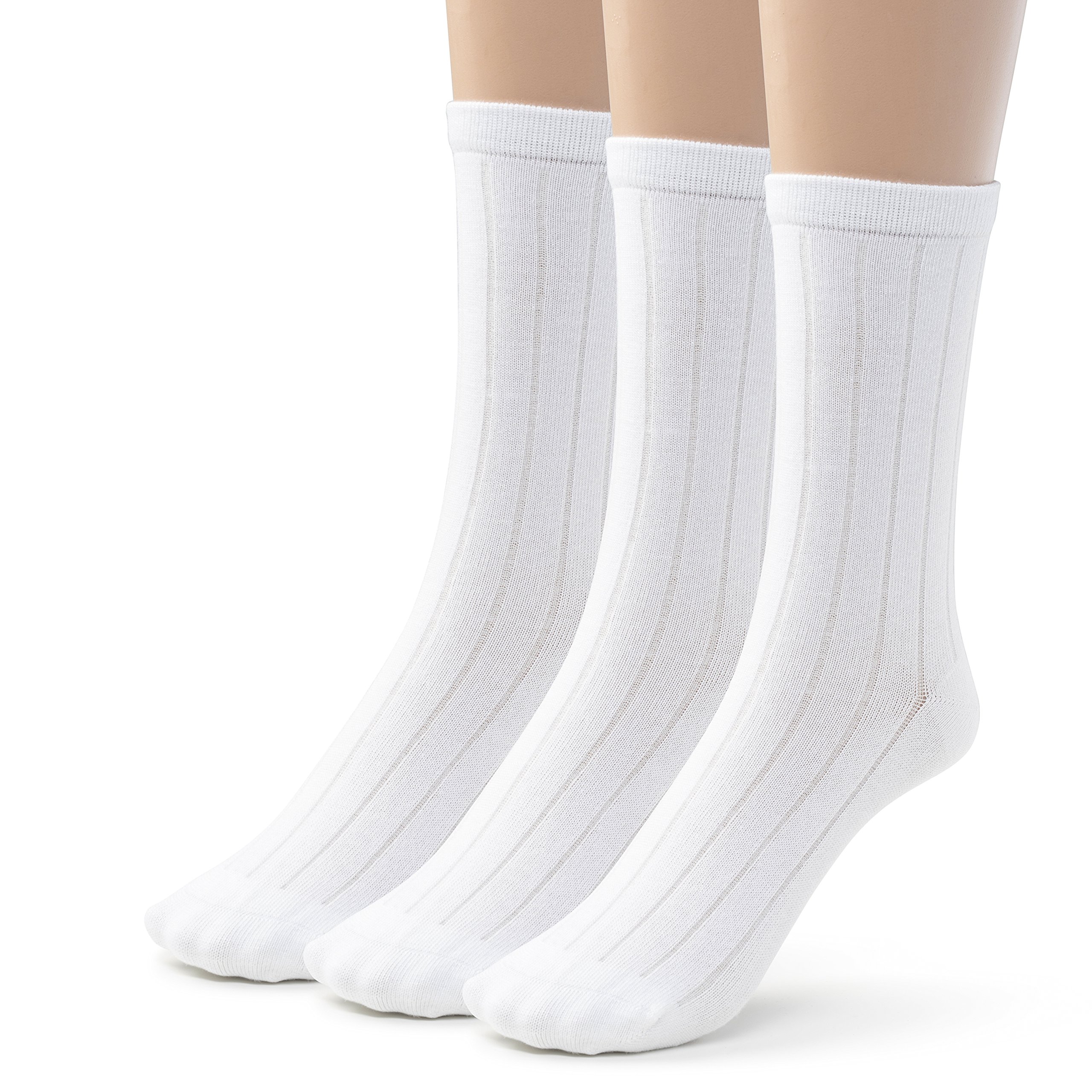 Silky Toes Kids Seamless Crew Socks for Boys &amp; Girls, Viscose from Bamboo