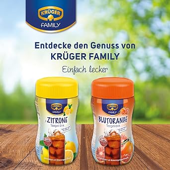 Krüger Tea Drink Lemon 8 Litre Capacity (1 x 400 g Tub)