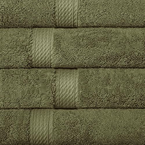 Vista 1077 de SUPERIOR - Juego de toallas de algodón egipcio de 28.22 oz/m², incluye 2 toallas de baño, 2 toallas de mano, 2 toallas para la cara, artículos