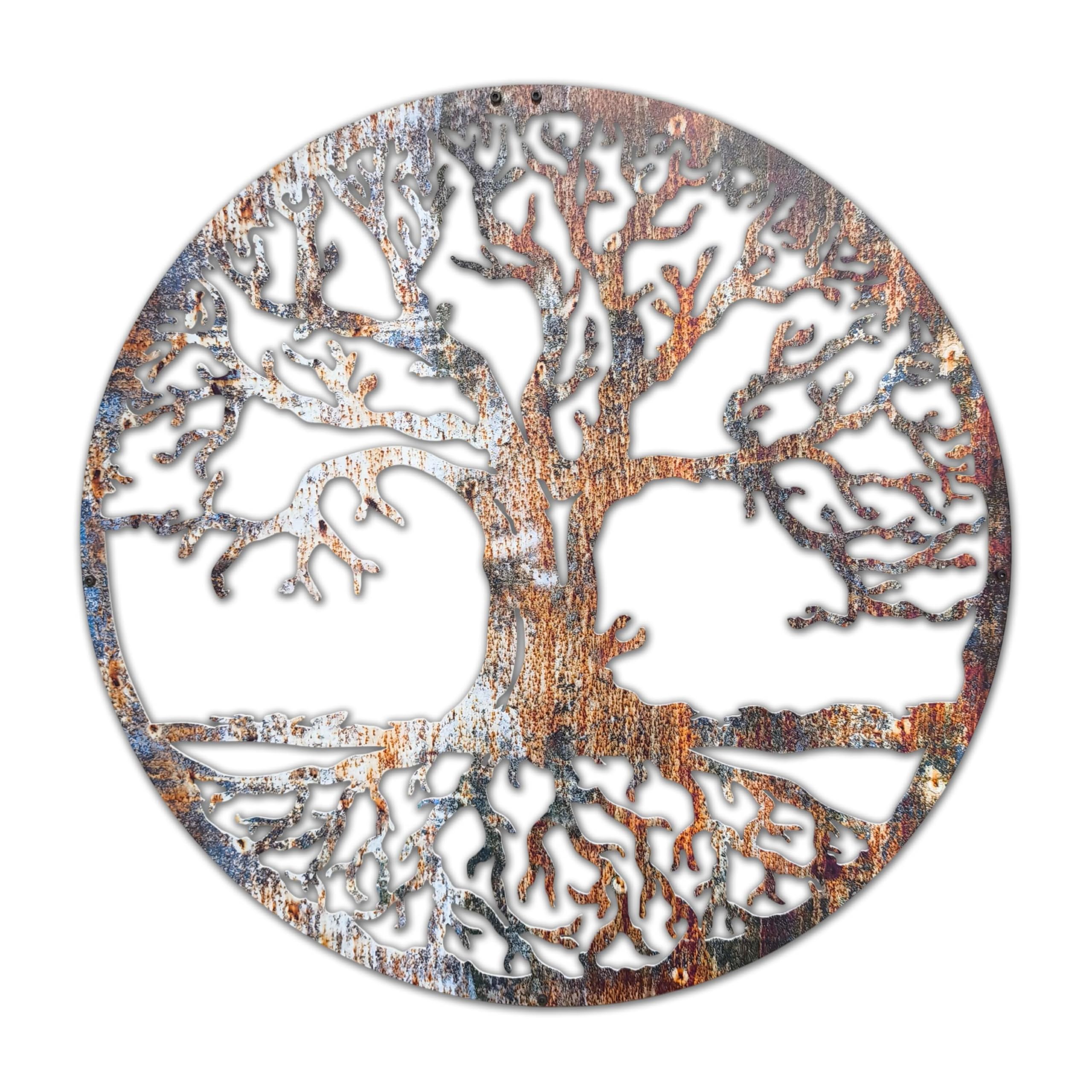 Venovez Tree Of Life Wall Art Wood Or Metal Option Home Decor, Office Decor, Wall Hanging Round Tree Housewarming Gift
