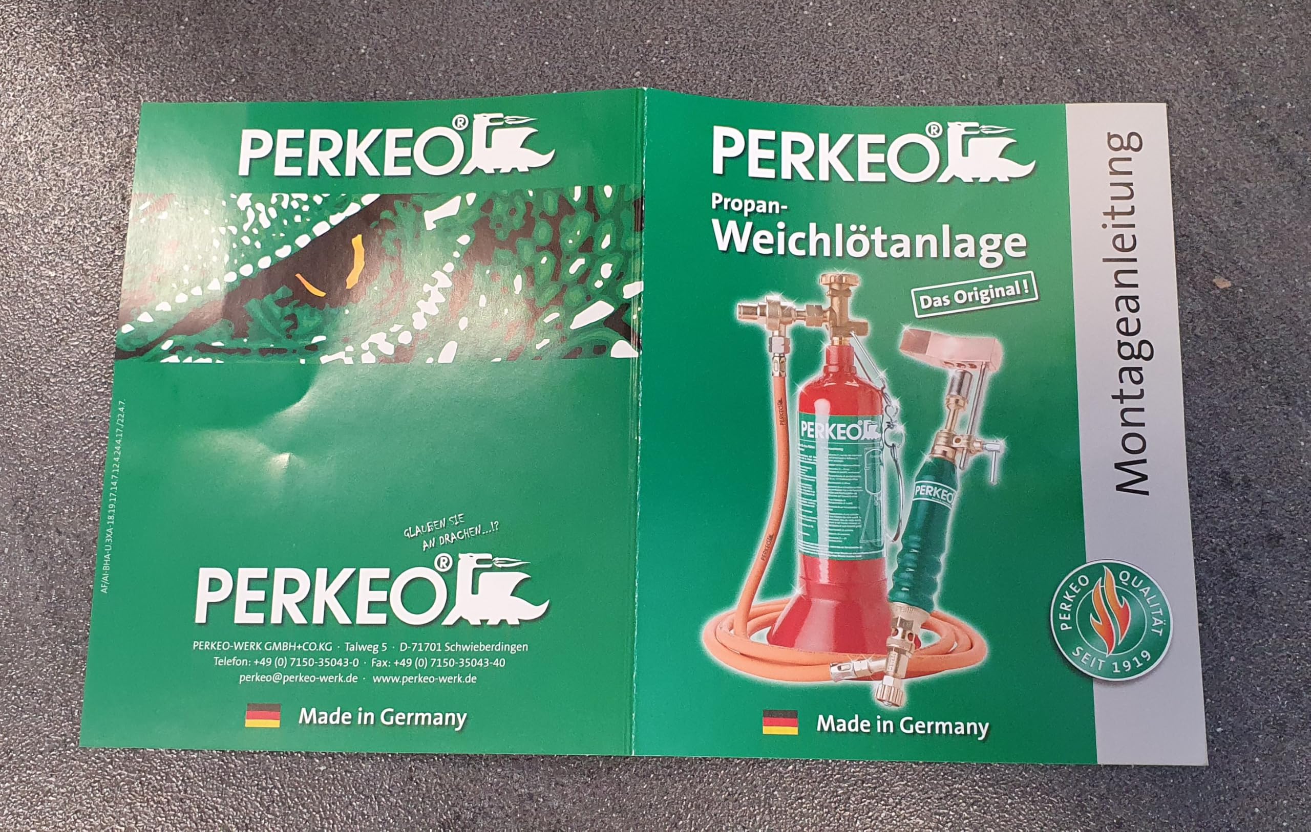 Propan Weichlötanlage, 2,5 m Schlauch, Anschluss M10 x 1LH