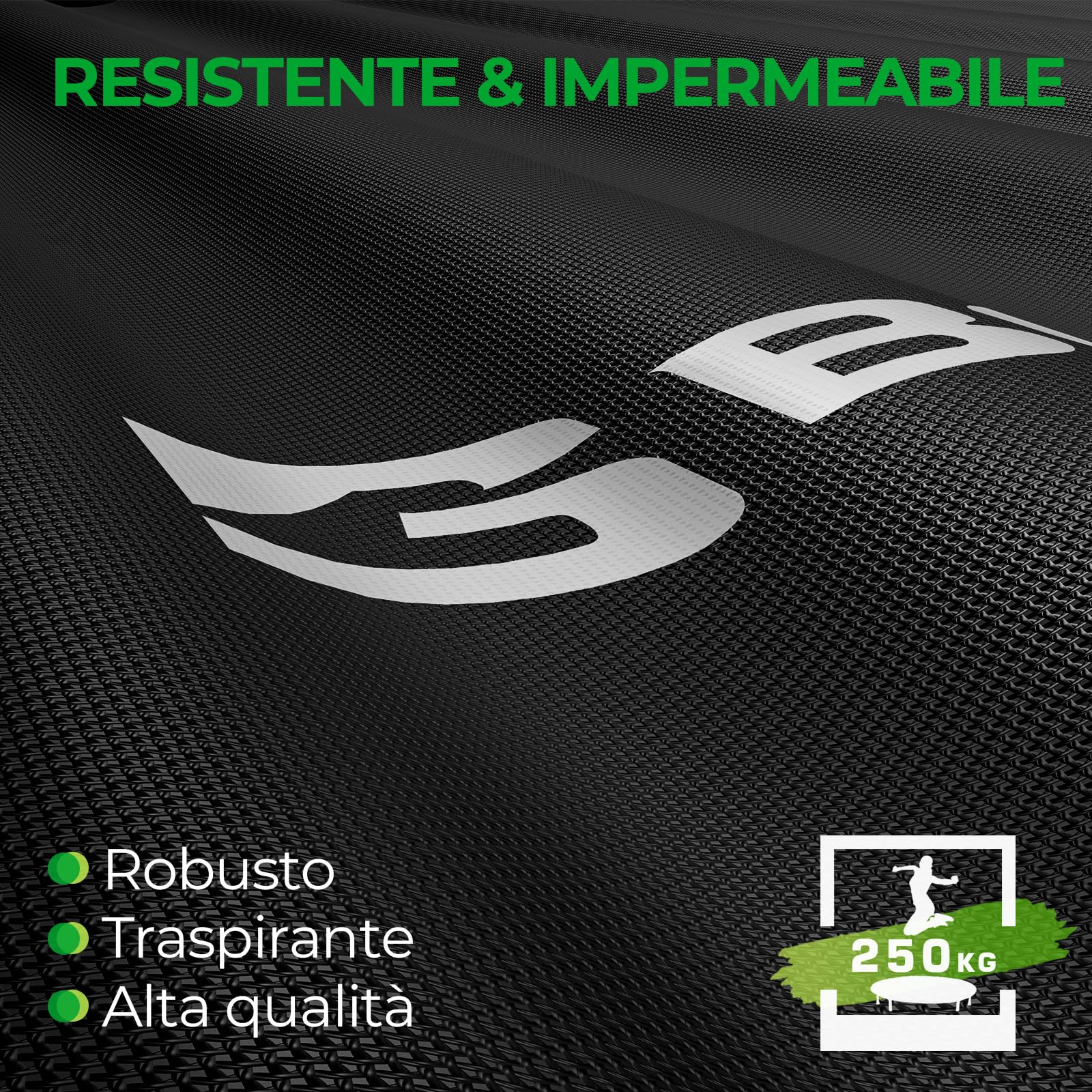 Trampolino da interno BCAN Fitness, diametro Ø 102/122/130 cm, mini trampolino elastico/a molla, adatto per adulti fino a 204/250 kg, con maniglie regolabili, silenzioso e a basse vibrazioni