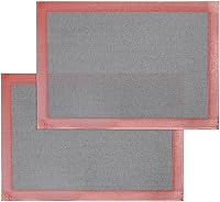 Amyandone 2-Pack Perforated Silicone Baking Mats for Half Sheet Pans - Reusable Non-Stick Oven Liners for Cookies, Bread, Pizza