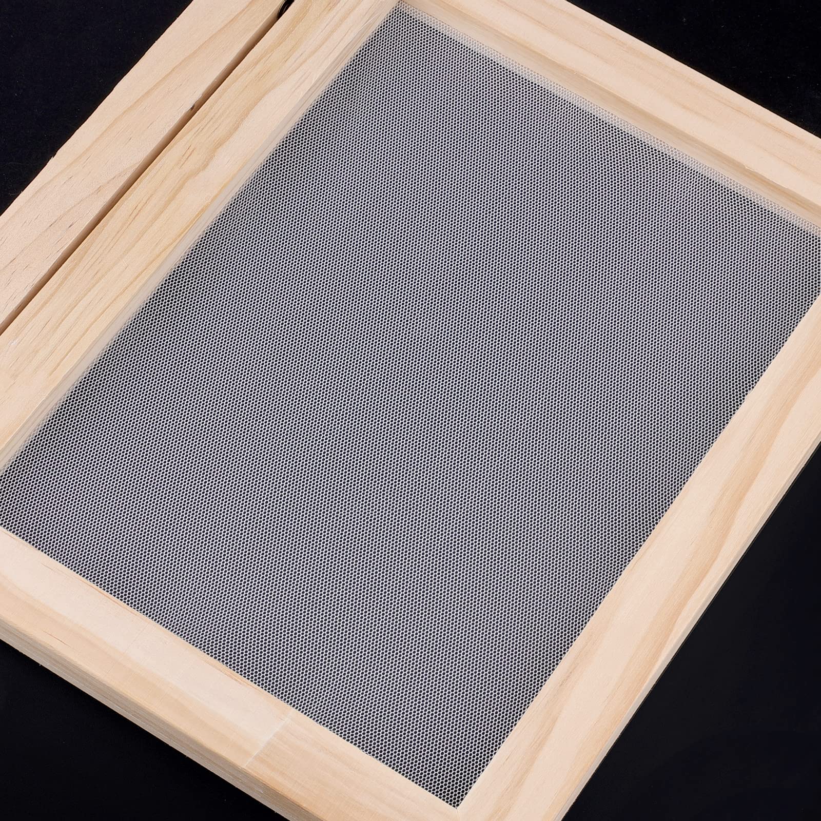 Luter - Kit de fabricación de papel de madera, incluido el papel de madera, fabricación de marcos de moldes y mallas, manualidades para papel de bricolaje, flores secas y artesanías (25 x 34 cm)