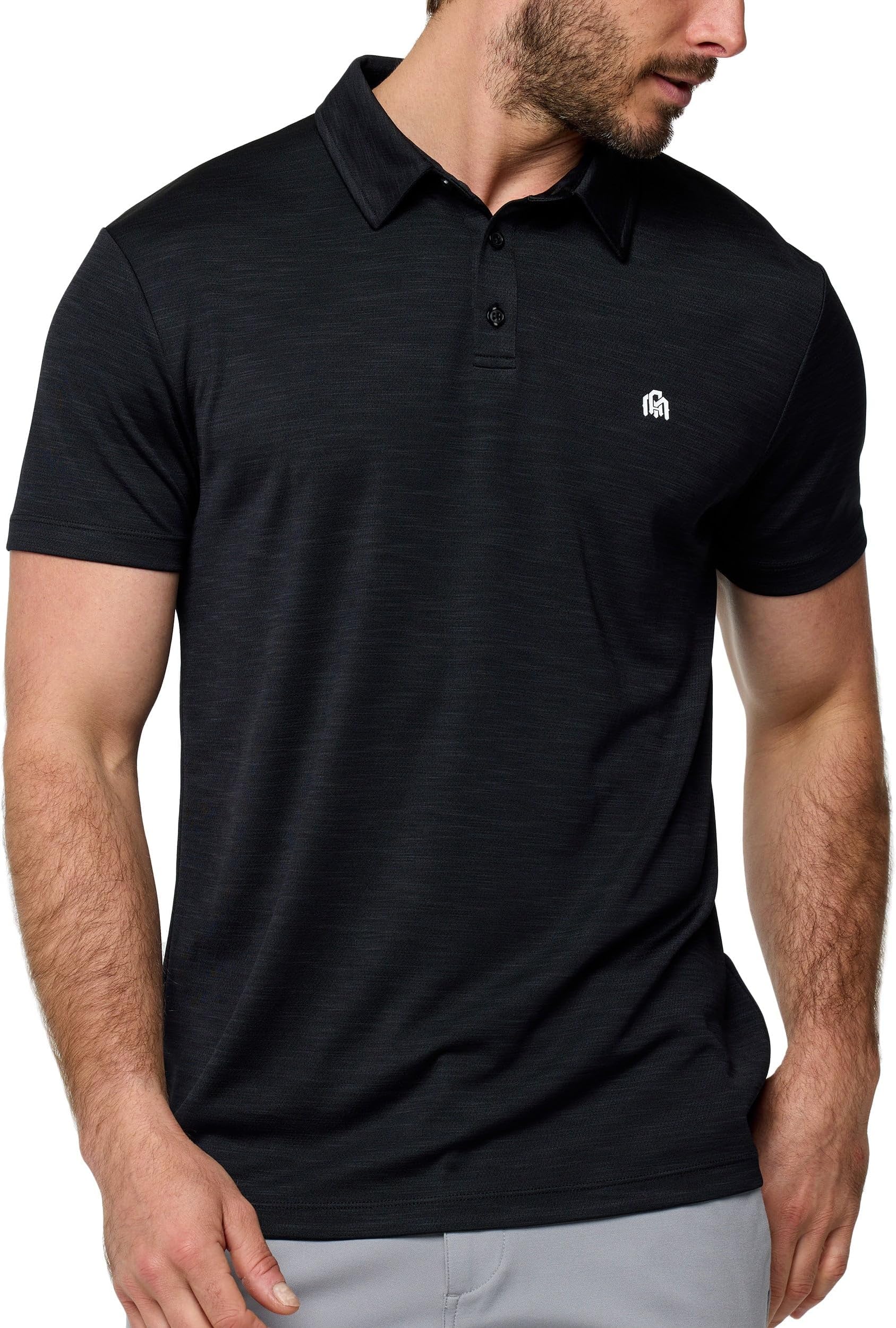 - Dri Fit Polo Shirts for Men S - 4XL Moisture Wicking Golf Polos Athletic Performance Mens Polo Shirts