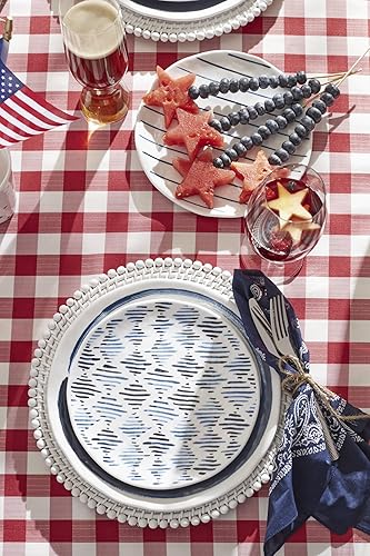 Miniatura 5 de Lenox 895235 Blue Bay - Platos decorativos surtidos de melamina, juego de 4, material ligero de melamina