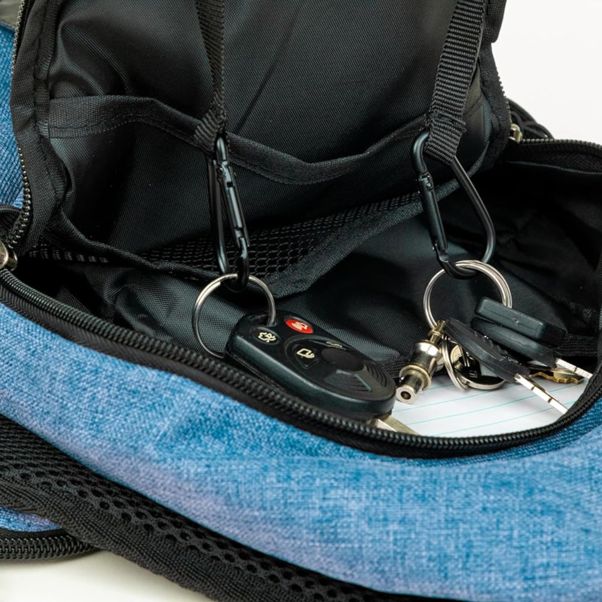 Bolso bandolera – Mochila antirrobo con correa ajustable para el pecho para viajes o senderismo, Azul 7
