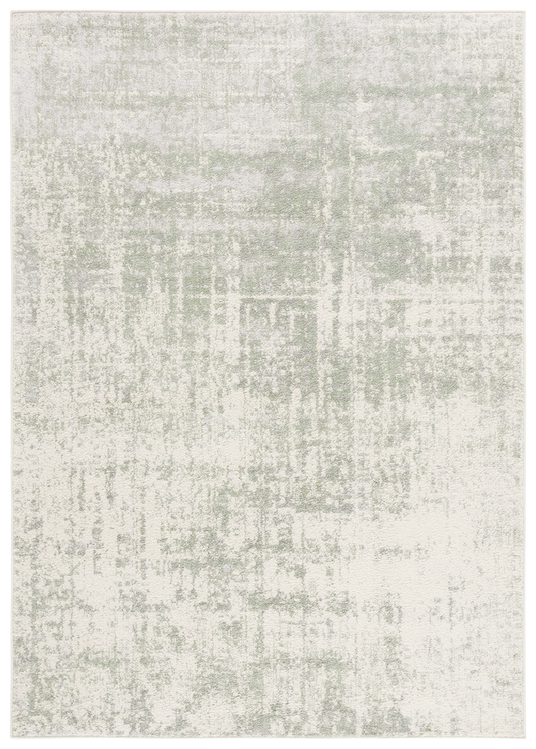 SAFAVIEH Adirondack Collection Area Rug - 5'1" x 7'6", Sage & Ivory, Modern Abstract Design, Non-Shedding & Easy Care, Ideal for High Traffic Areas in