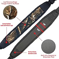 Vista 3 de HUNTPAL 2 Point Non-Swivel Gun Sling Shotgun Sling with Thumb Hole, Neoprene Padded No Need Drill Rifle Sling Shoulder Strap