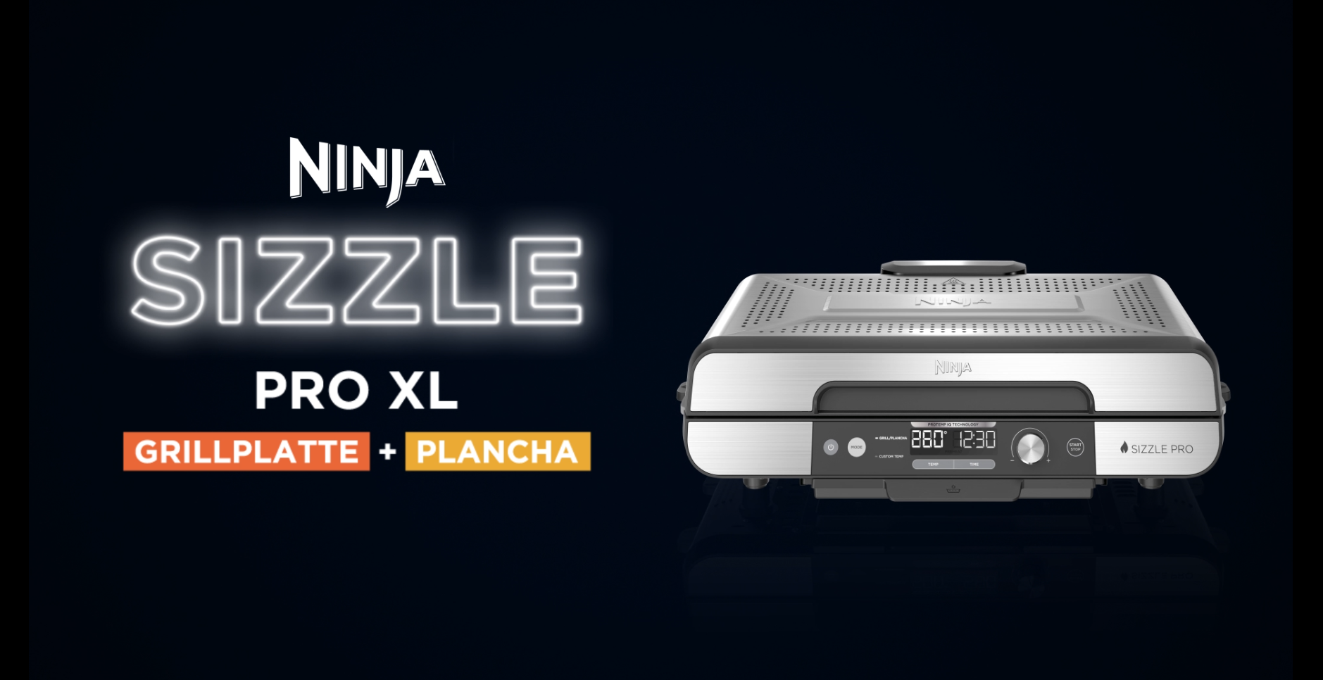 Ninja Sizzle Pro XL Indoor Grill & Plancha - Elektrogrill Mit Keramik Antihaft