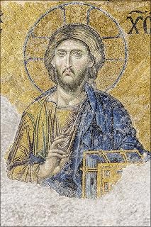 History Galore 24"x36" Gallery Poster, jesus Christ mosaic (13th-century) in Hagia Sophia (Istanbul, Turkey)