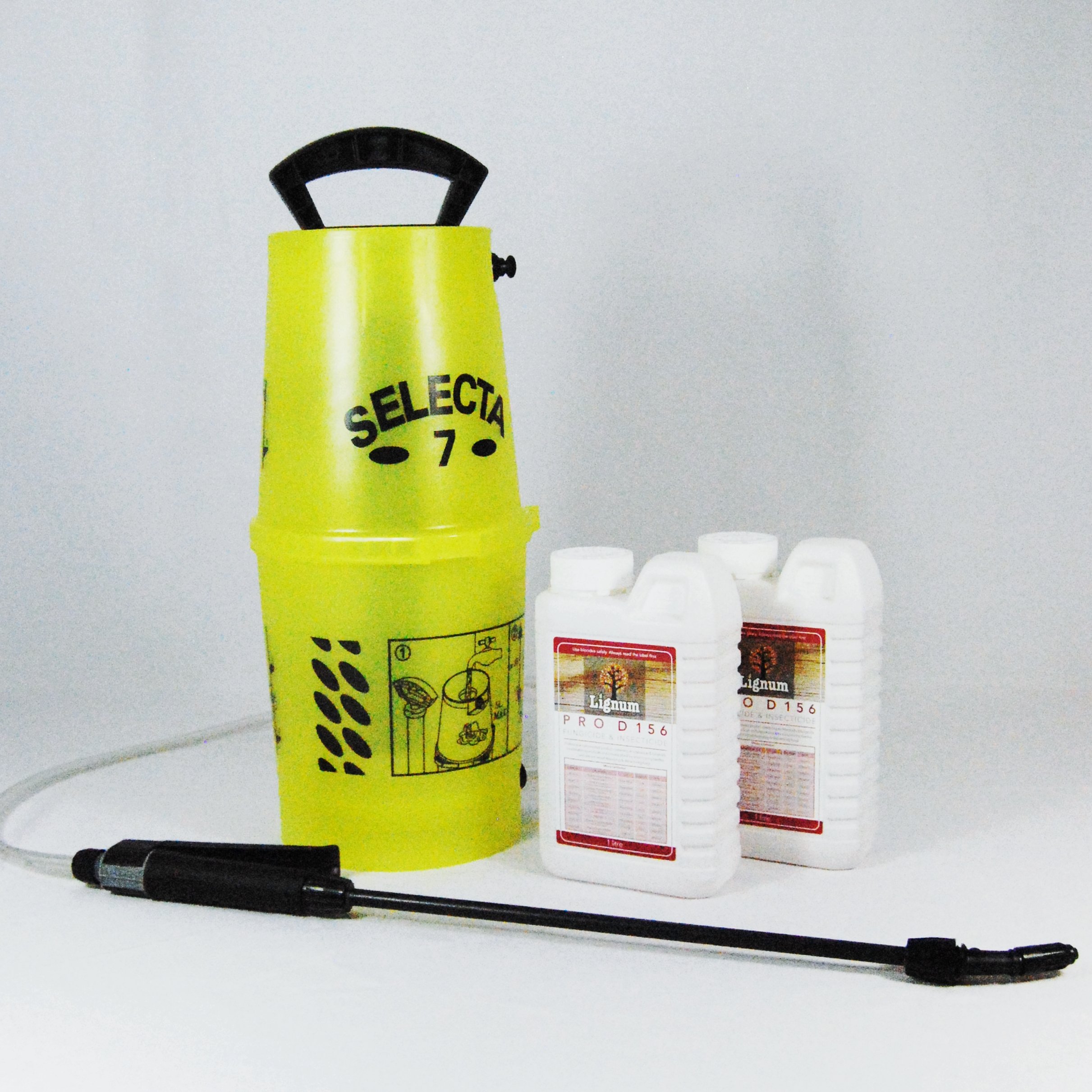 2 X 1L LIGNUM PRO D156 Concentrated Woodworm & Dry Rot Killer Wood Treatment Spray KIT (Each 1L Makes 25L)