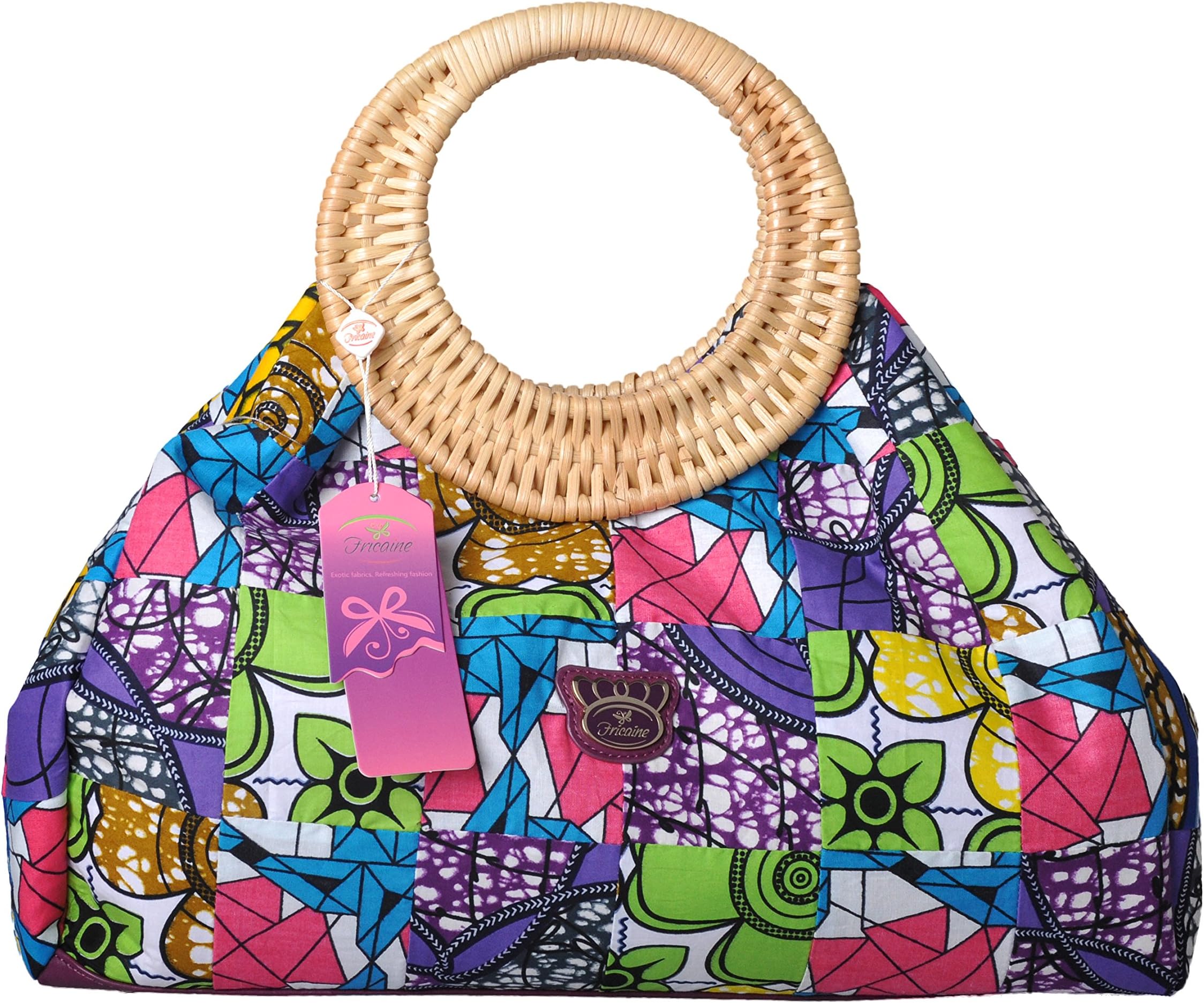 Exquisite Rattan Handle Shopper Bag