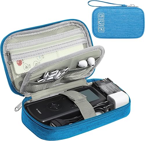 SELLYFELLY Organizador de electrónica, estuche organizador de cables pequeños, bolsa de accesorios electrónicos de viaje para cable, cargador,