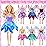 BYMORE 12 Set Doll Clothes Kit, Include Fashion Dresses, Floral Dresses, Sequins Dresses, Evening Party Dresses, Fairy Dresses with Wings, Tops and Pants in Gift Box for 11-12 Dolls