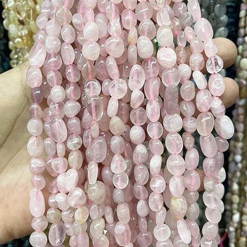 Miniatura 9 de Cuentas sueltas de jade natural de Australia de 0.394 a 0.394 pulgadas para la fabricación de joyas, cuentas de cristal de guijarro irregulares