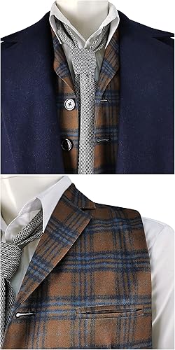 Miniatura 5 de Masfrida Disfraz de Doctor 14 y 15 para hombre, disfraz de Quién Cosplay, abrigo, chaleco, pantalones, camisa para Halloween Cosplay Deluxe Fullset