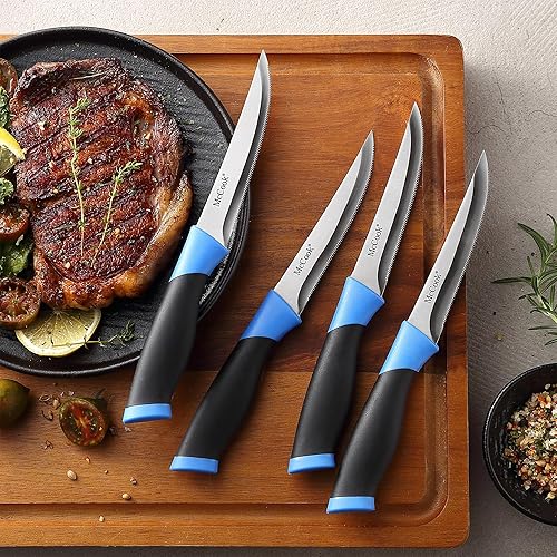 Miniatura 7 de McCook Juegos de cuchillos, juegos de bloques de cuchillos de cocina de acero inoxidable alemán con afilador incorporado